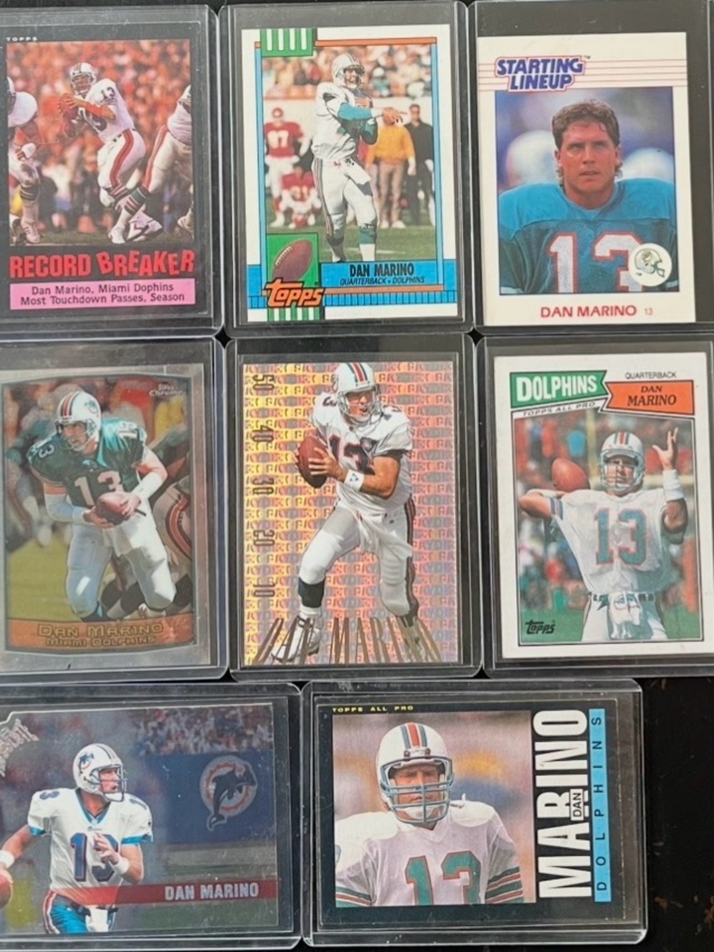 Miami Dolphins Football Card Collection